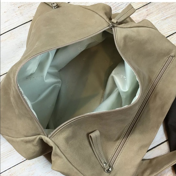 Montini beige leather handbag from Italy NEW - Picture 3 of 8